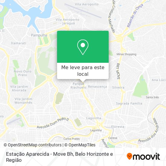 Estação Aparecida - Move Bh mapa