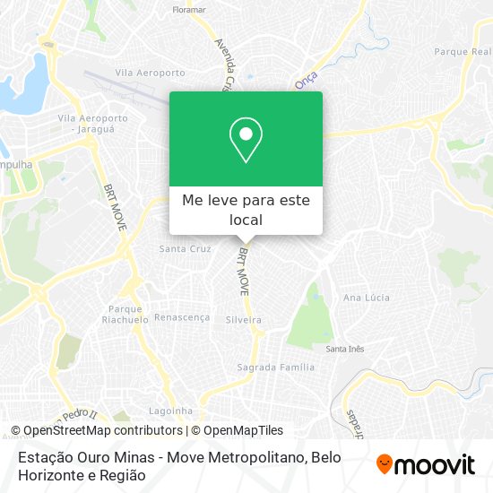 Estação Ouro Minas - Move Metropolitano mapa