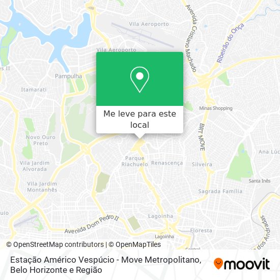 Estação Américo Vespúcio - Move Metropolitano mapa