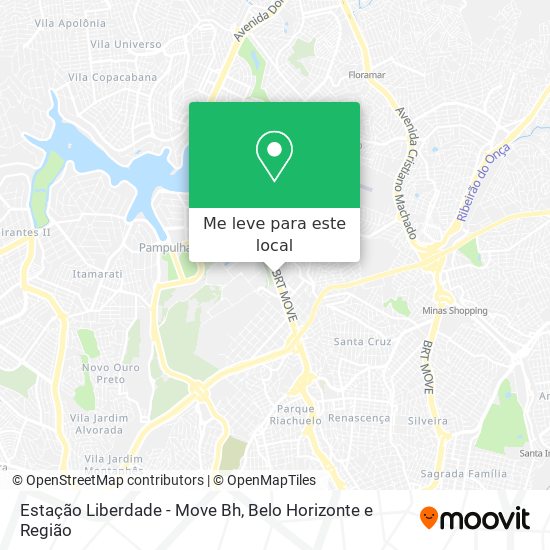 Estação Liberdade - Move Bh mapa