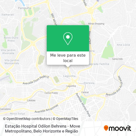 Estação Hospital Odilon Behrens - Move Metropolitano mapa