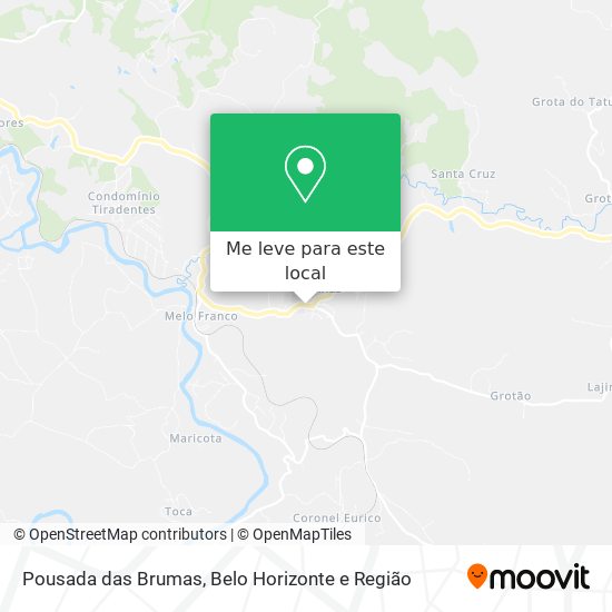 Pousada das Brumas mapa