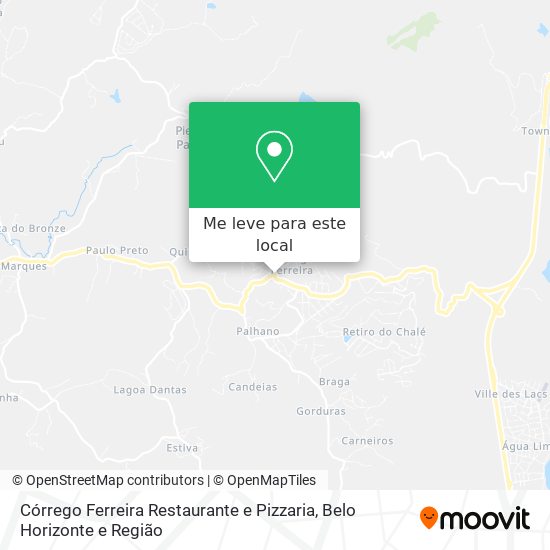 Córrego Ferreira Restaurante e Pizzaria mapa