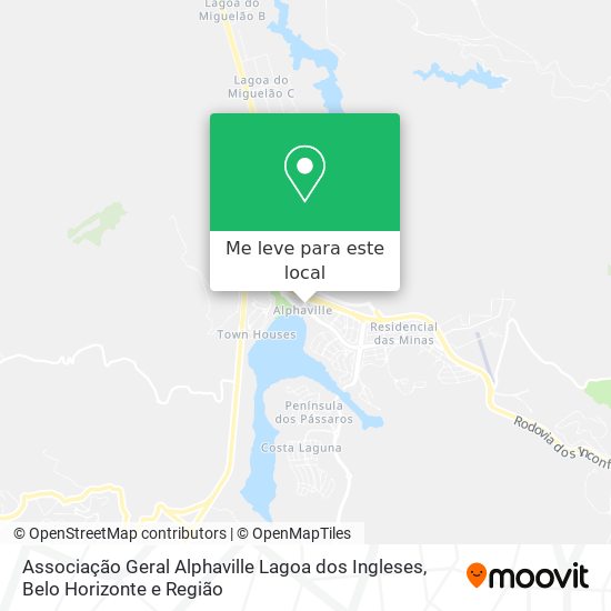 Associação Geral Alphaville Lagoa dos Ingleses mapa