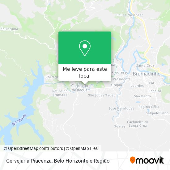 Cervejaria Piacenza mapa