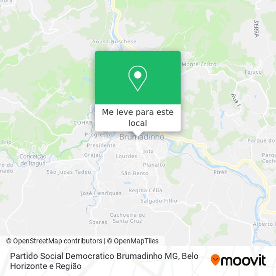 Partido Social Democratico Brumadinho MG mapa