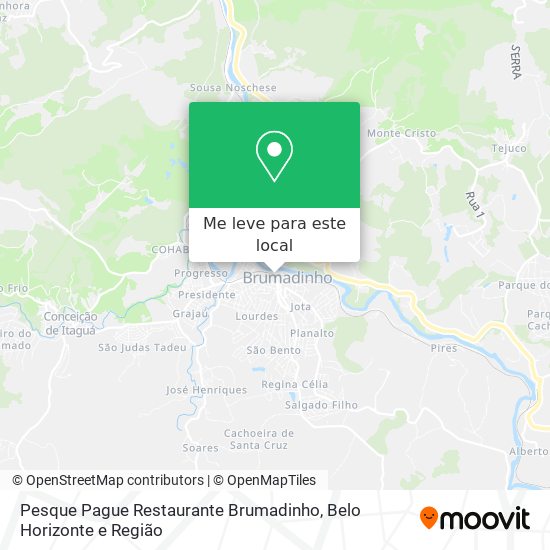 Pesque Pague Restaurante Brumadinho mapa