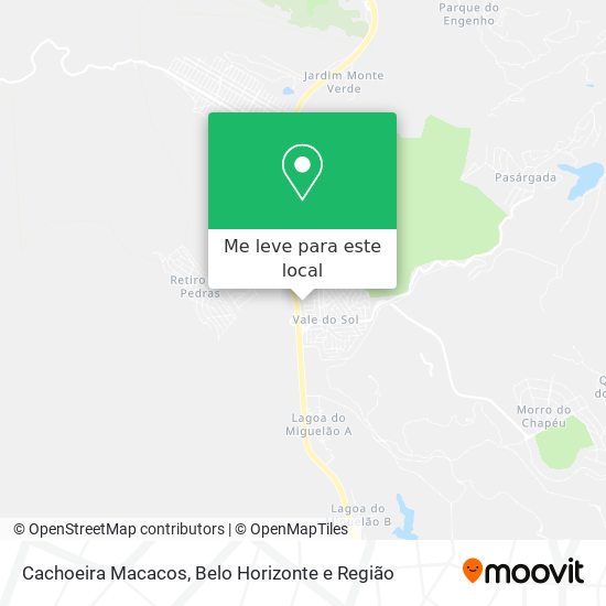 Cachoeira Macacos mapa