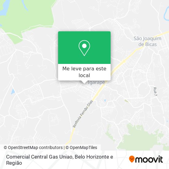 Comercial Central Gas Uniao mapa