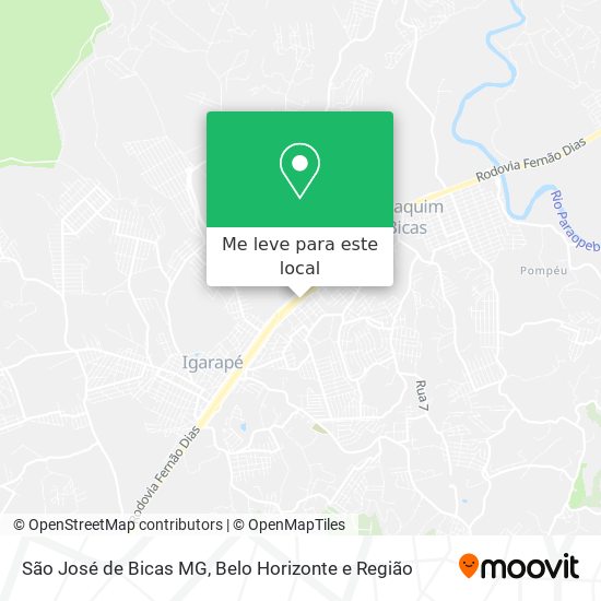 São José de Bicas MG mapa