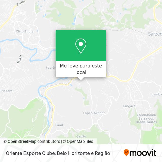 Oriente Esporte Clube mapa