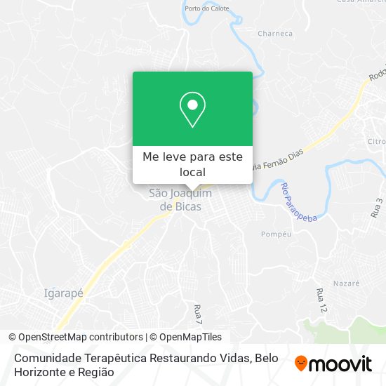Comunidade Terapêutica Restaurando Vidas mapa