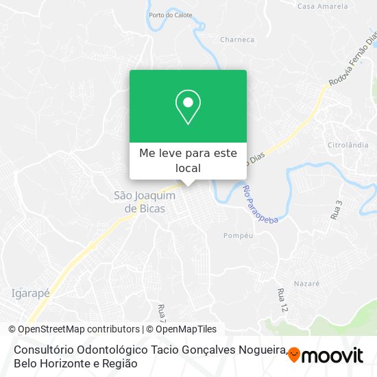 Consultório Odontológico Tacio Gonçalves Nogueira mapa
