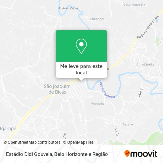 Estádio Didi Gouveia mapa