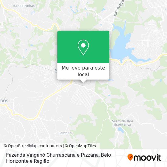 Fazenda Vinganó Churrascaria e Pizzaria mapa