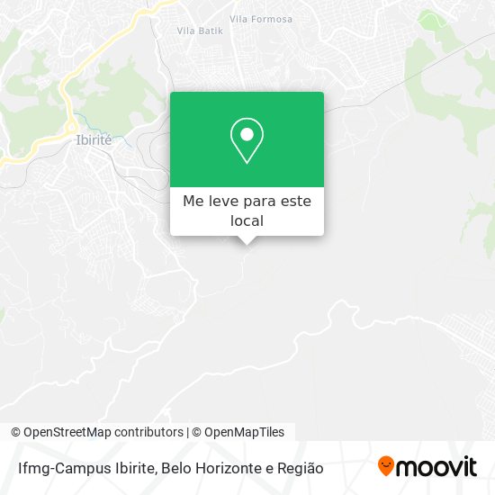 Ifmg-Campus Ibirite mapa