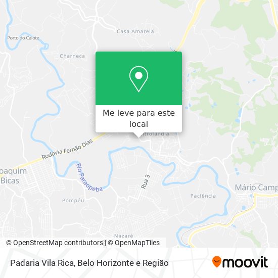 Padaria Vila Rica mapa