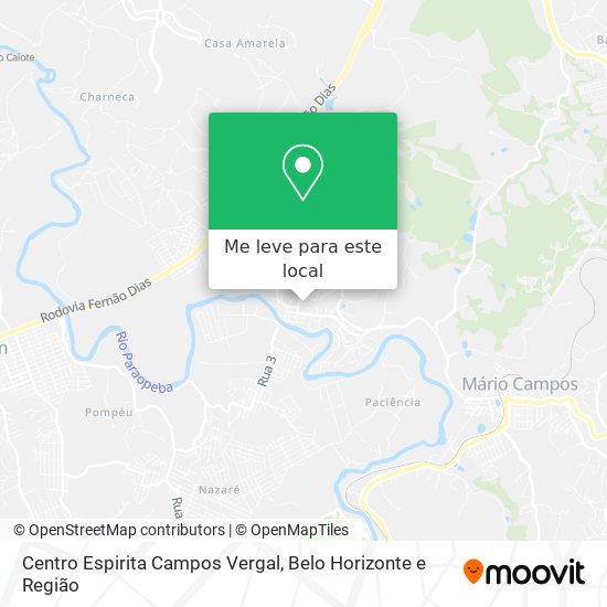 Centro Espirita Campos Vergal mapa