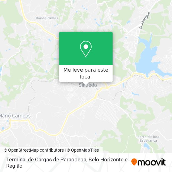 Terminal de Cargas de Paraopeba mapa