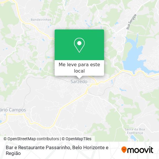 Bar e Restaurante Passarinho mapa