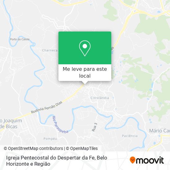 Igreja Pentecostal do Despertar da Fe mapa