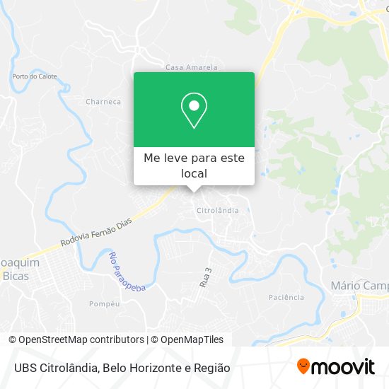 UBS Citrolândia mapa