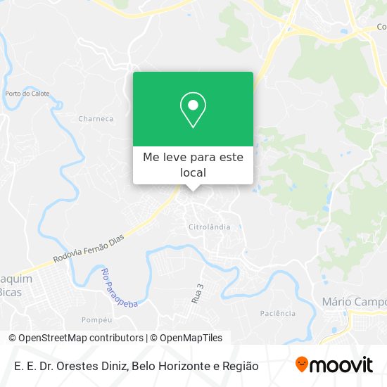 E. E. Dr. Orestes Diniz mapa