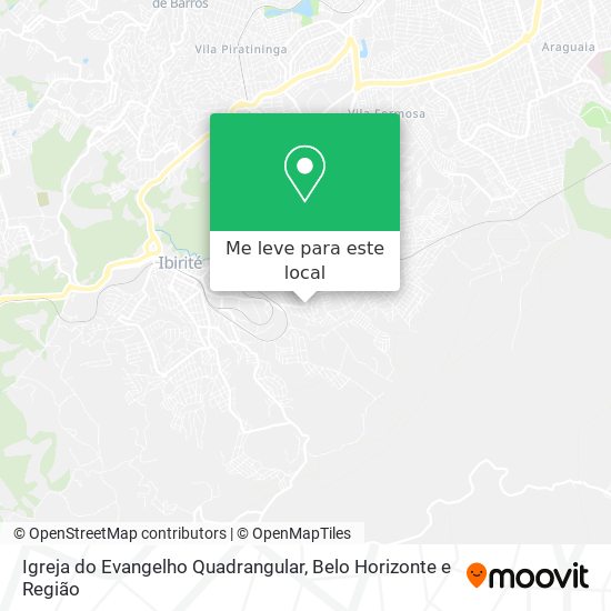 Igreja do Evangelho Quadrangular mapa