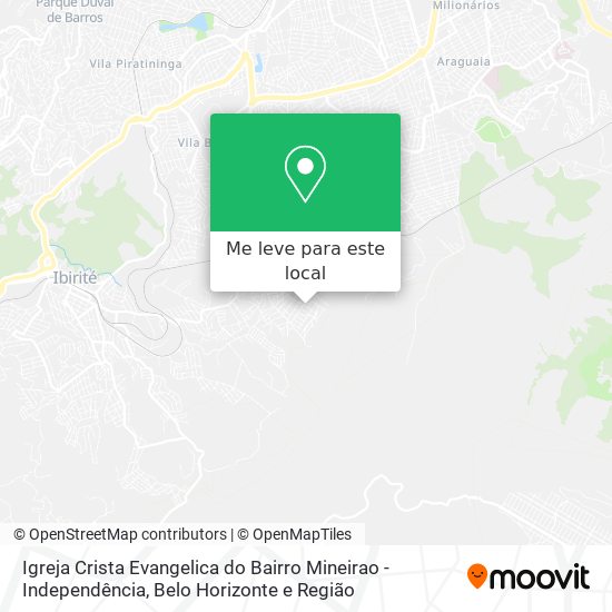 Igreja Crista Evangelica do Bairro Mineirao - Independência mapa
