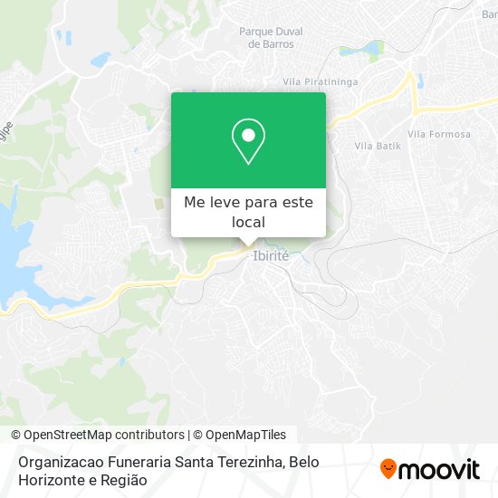 Organizacao Funeraria Santa Terezinha mapa
