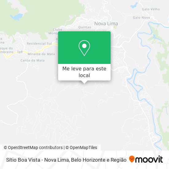 Sítio Boa Vista - Nova Lima mapa