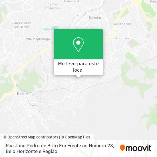 Rua Jose Pedro de Brito Em Frente ao Numero 28 mapa