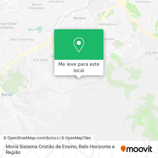 Moriá Sistema Cristão de Ensino mapa