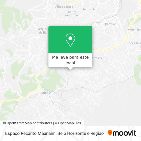 Espaço Recanto Maanaim mapa