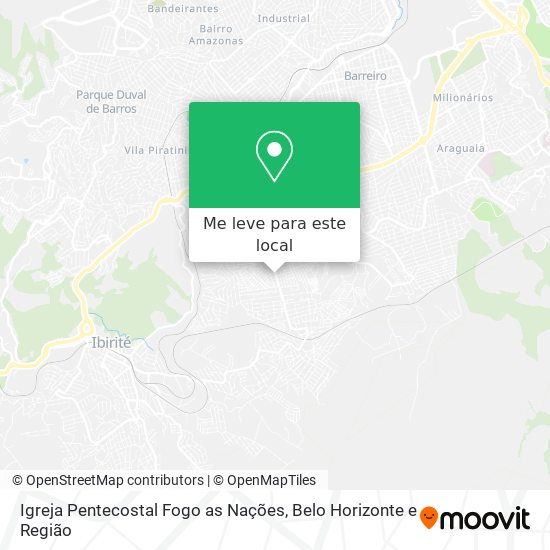 Igreja Pentecostal Fogo as Nações mapa