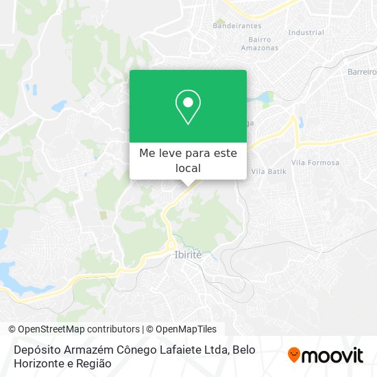 Depósito Armazém Cônego Lafaiete Ltda mapa