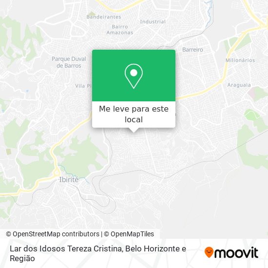 Lar dos Idosos Tereza Cristina mapa