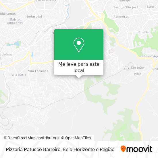 Pizzaria Patusco Barreiro mapa