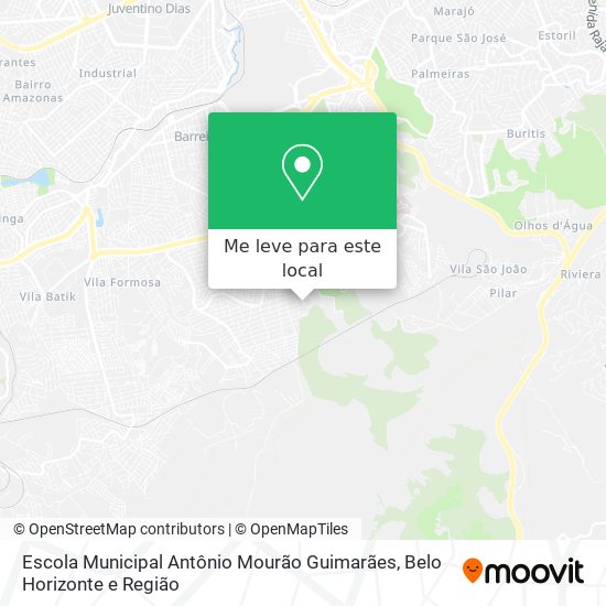 Escola Municipal Antônio Mourão Guimarães mapa