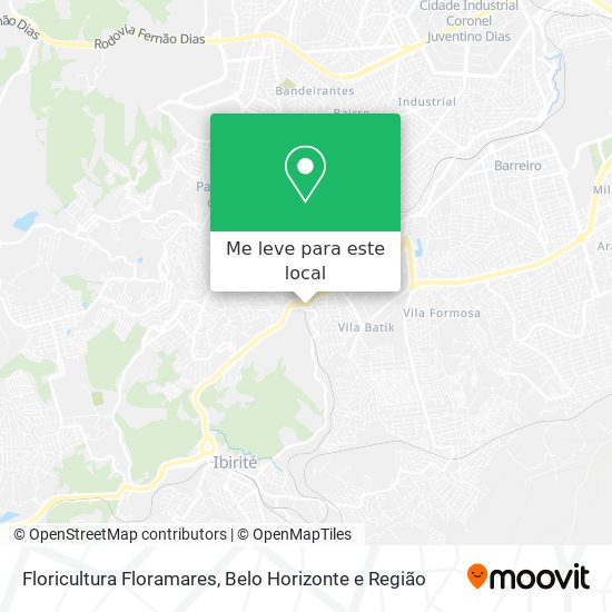 Floricultura Floramares mapa