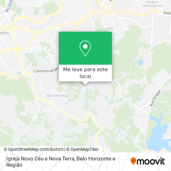 Igreja Novo Céu e Nova Terra mapa