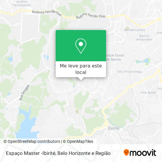 Espaço Master -Ibirité mapa
