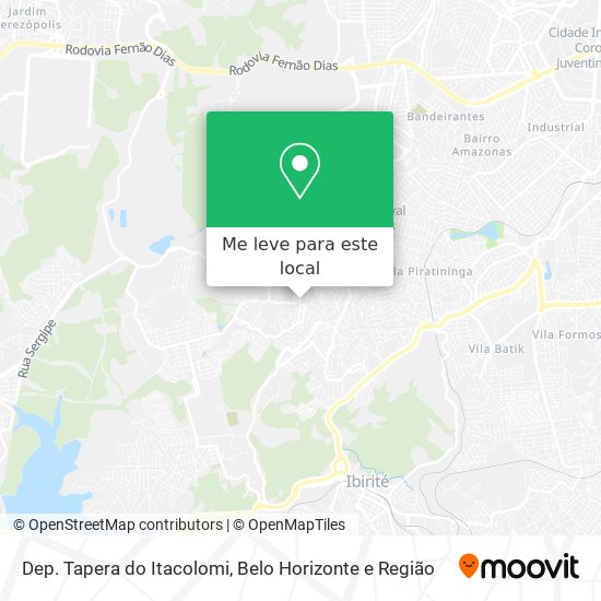 Dep. Tapera do Itacolomi mapa