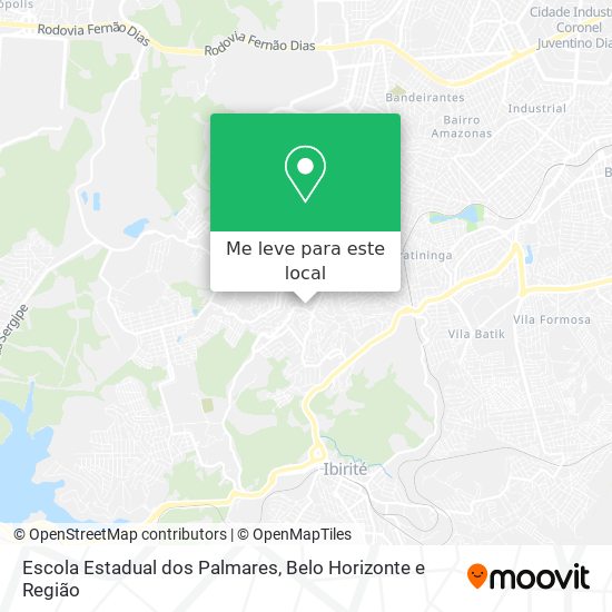 Escola Estadual dos Palmares mapa
