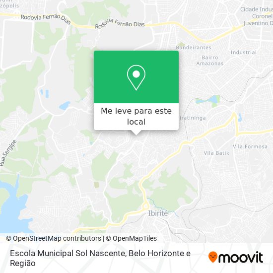 Escola Municipal Sol Nascente mapa
