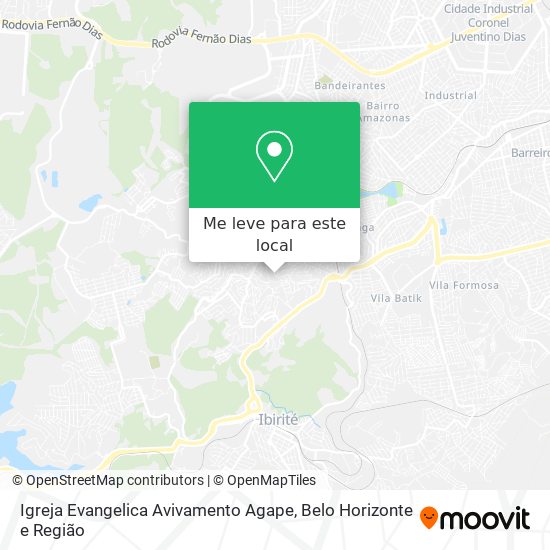 Igreja Evangelica Avivamento Agape mapa