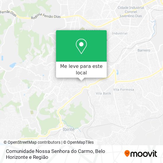 Comunidade Nossa Senhora do Carmo mapa