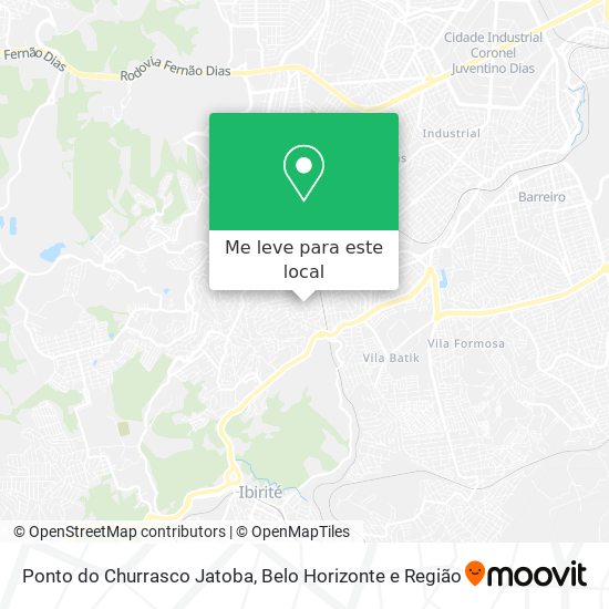 Ponto do Churrasco Jatoba mapa