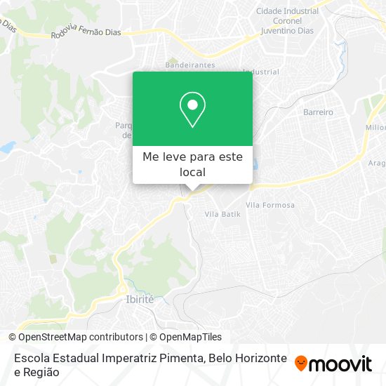Escola Estadual Imperatriz Pimenta mapa