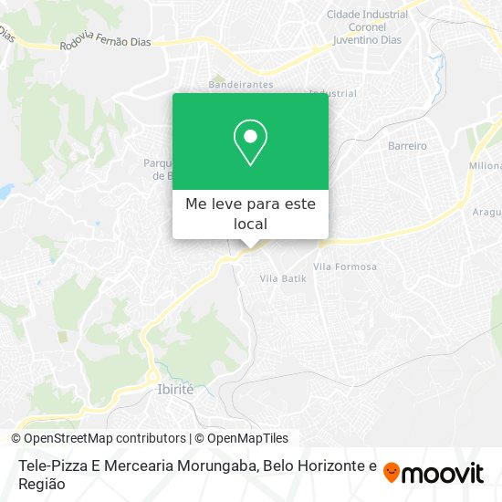 Tele-Pizza E Mercearia Morungaba mapa
